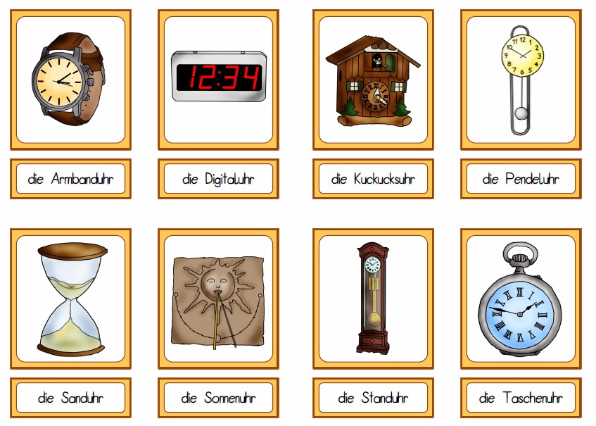 Tageszeiten kennenlernen